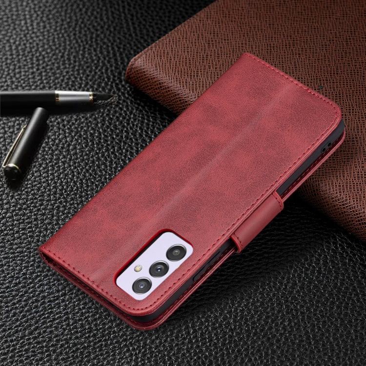 For Samsung Galaxy A82 5G Retro Lambskin Texture Pure Color Horizontal Flip PU Leather Case with Holder & Card Slots & Wallet & Lanyard