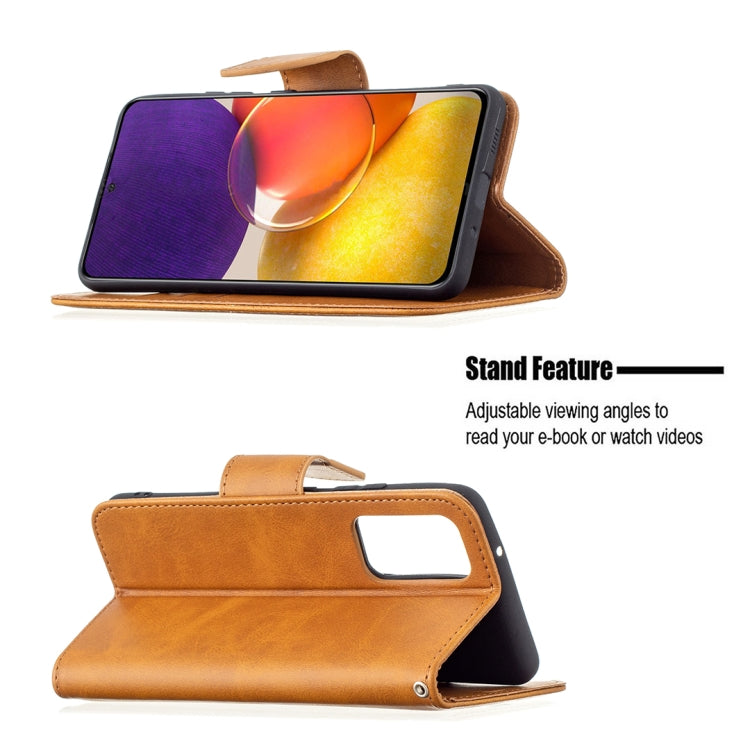 For Samsung Galaxy A82 5G Retro Lambskin Texture Pure Color Horizontal Flip PU Leather Case with Holder & Card Slots & Wallet & Lanyard