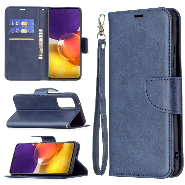 For Samsung Galaxy A82 5G Retro Lambskin Texture Pure Color Horizontal Flip PU Leather Case with Holder & Card Slots & Wallet & Lanyard