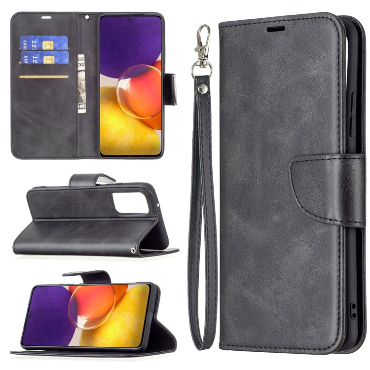 For Samsung Galaxy A82 5G Retro Lambskin Texture Pure Color Horizontal Flip PU Leather Case with Holder & Card Slots & Wallet & Lanyard