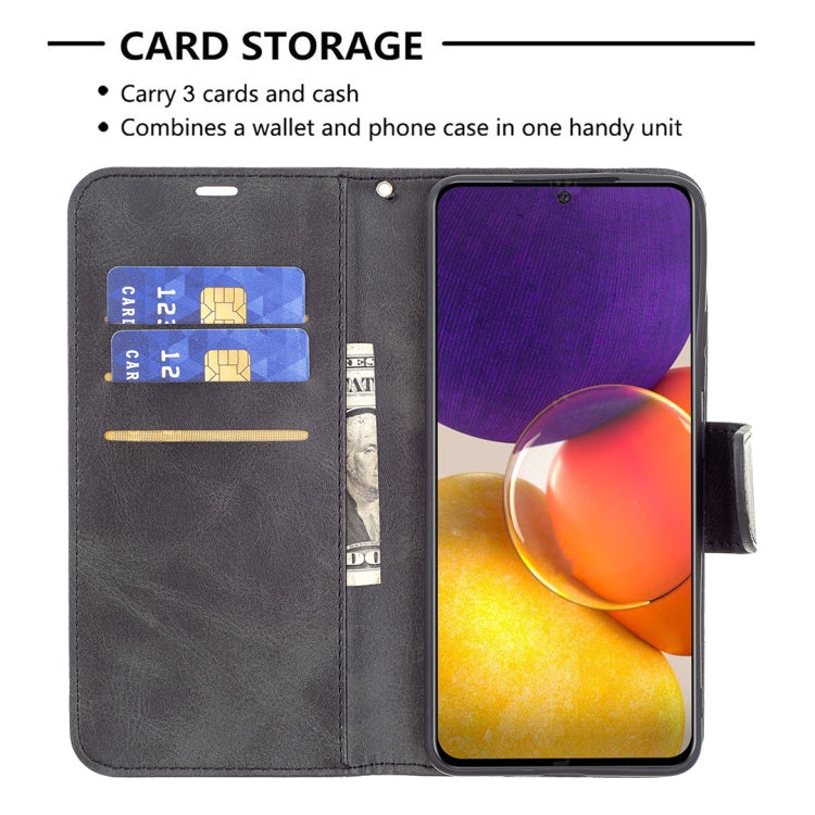 For Samsung Galaxy A82 5G Retro Lambskin Texture Pure Color Horizontal Flip PU Leather Case with Holder & Card Slots & Wallet & Lanyard