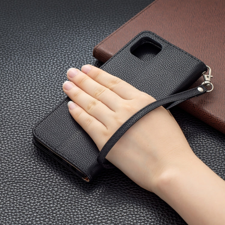 For Samsung Galaxy A22 5G Litchi Texture Pure Color Horizontal Flip Leather Case with Holder & Card Slots & Wallet & Lanyard