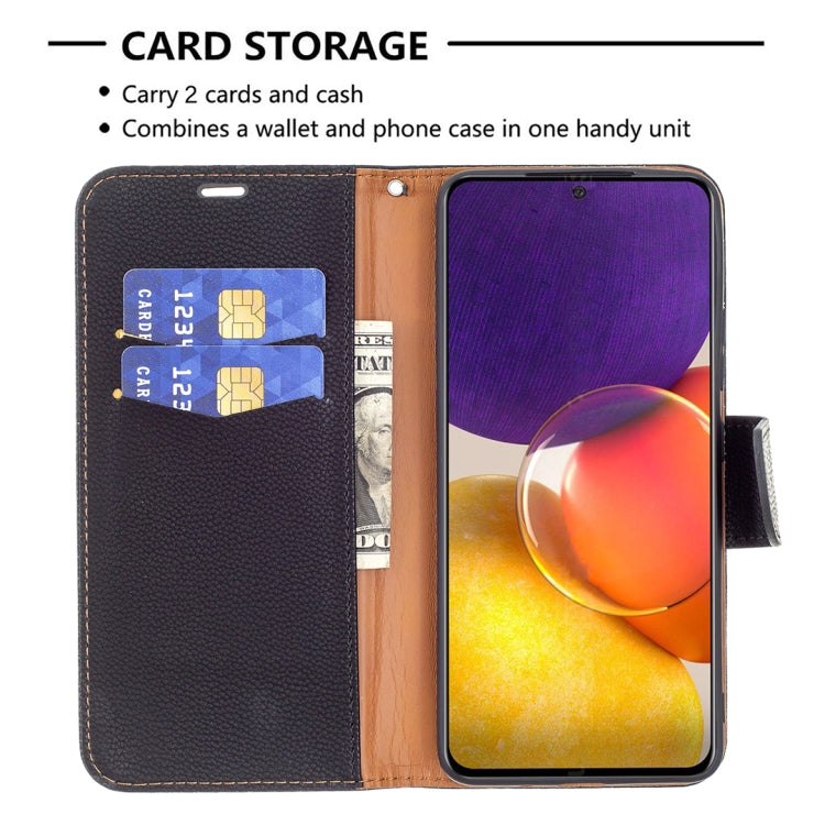 For Samsung Galaxy A82 5G Litchi Texture Pure Color Horizontal Flip Leather Case with Holder & Card Slots & Wallet & Lanyard