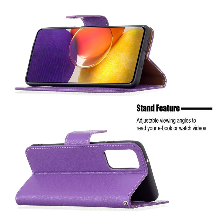 For Samsung Galaxy A82 5G Litchi Texture Pure Color Horizontal Flip Leather Case with Holder & Card Slots & Wallet & Lanyard