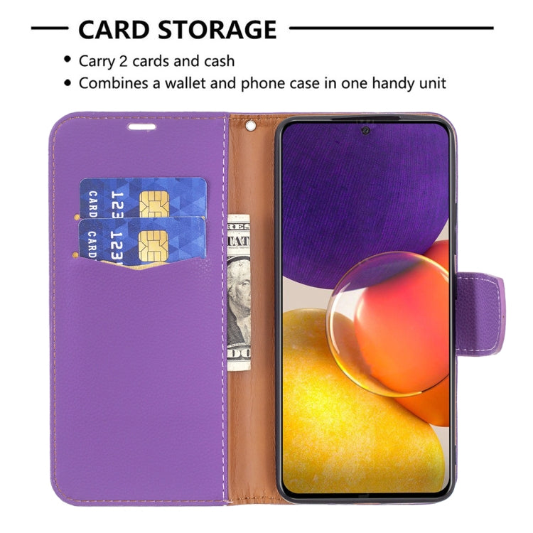 For Samsung Galaxy A82 5G Litchi Texture Pure Color Horizontal Flip Leather Case with Holder & Card Slots & Wallet & Lanyard