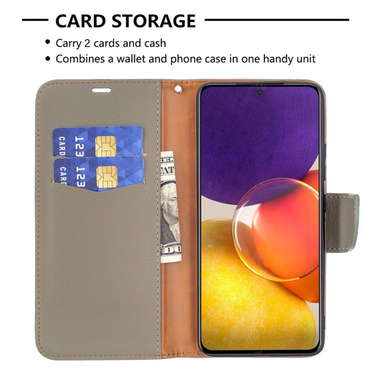 For Samsung Galaxy A82 5G Litchi Texture Pure Color Horizontal Flip Leather Case with Holder & Card Slots & Wallet & Lanyard
