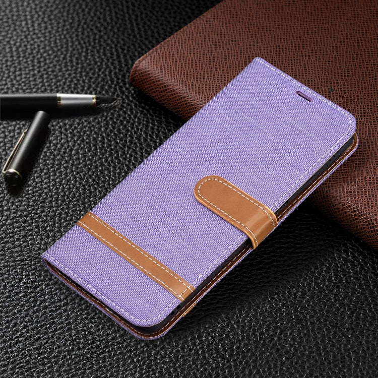 For Samsung Galaxy A82 5G Color Matching Denim Texture Horizontal Flip Leather Case with Holder & Card Slots & Wallet & Lanyard