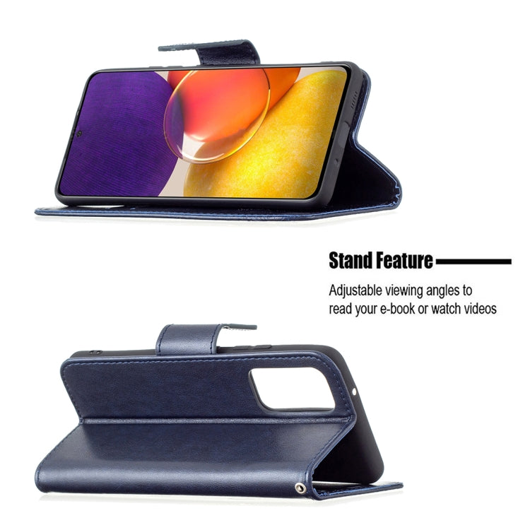 For Samsung Galaxy A82 5G Embossing Two Butterflies Pattern Horizontal Flip PU Leather Case with Holder & Card Slot & Wallet & Lanyard