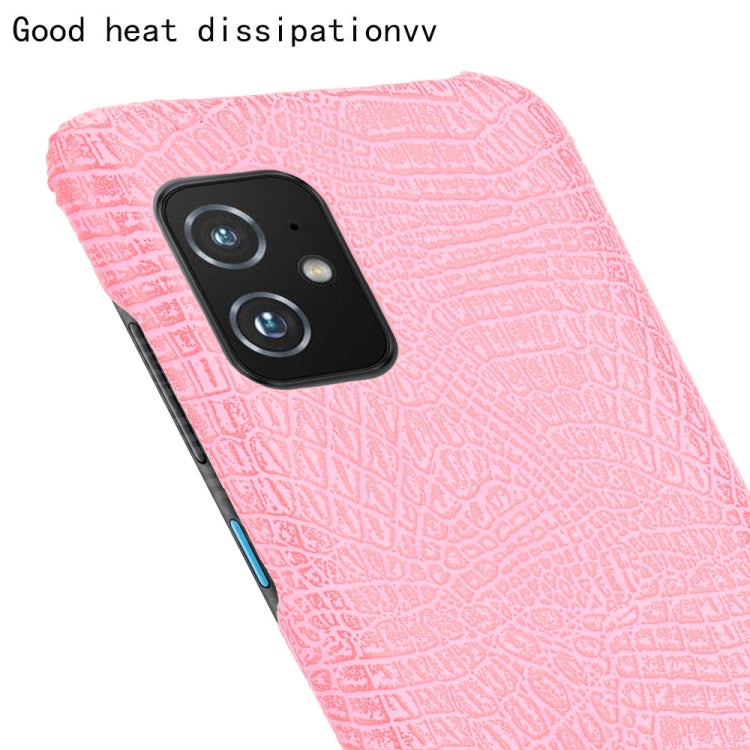 For Asus Zenfone 8 ZS590KS Shockproof Crocodile Texture PC + PU Case