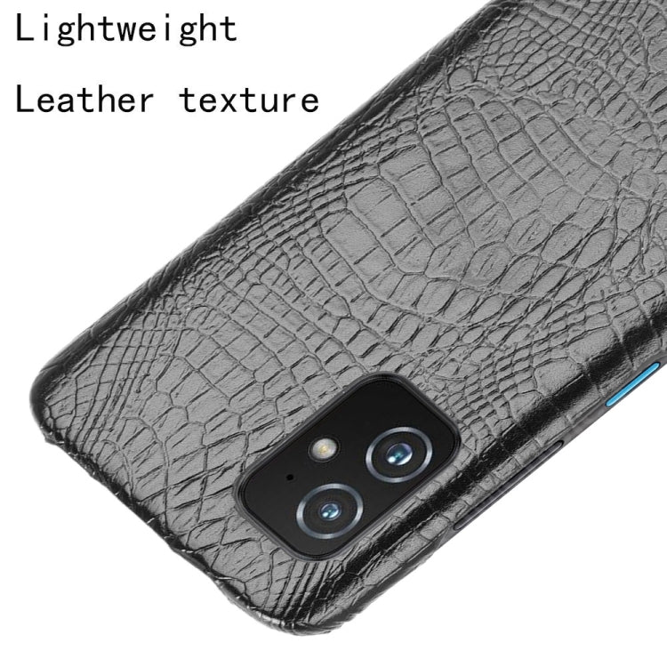 For Asus Zenfone 8 ZS590KS Shockproof Crocodile Texture PC + PU Case
