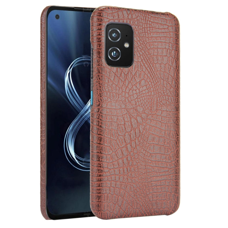 For Asus Zenfone 8 ZS590KS Shockproof Crocodile Texture PC + PU Case