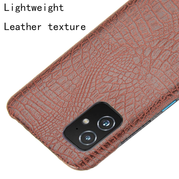 For Asus Zenfone 8 ZS590KS Shockproof Crocodile Texture PC + PU Case