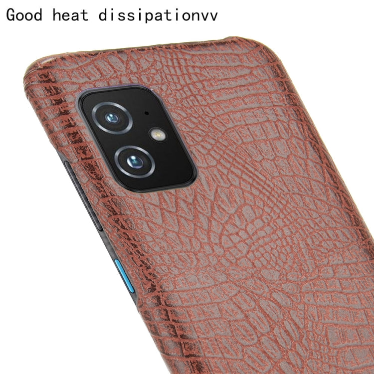 For Asus Zenfone 8 ZS590KS Shockproof Crocodile Texture PC + PU Case