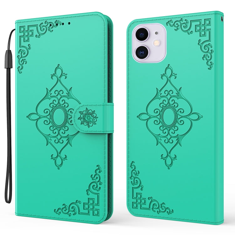 Embossed Fortune Flower Pattern Horizontal Flip Leather Case with Holder & Card Slot & Wallet & Lanyard For iPhone 11