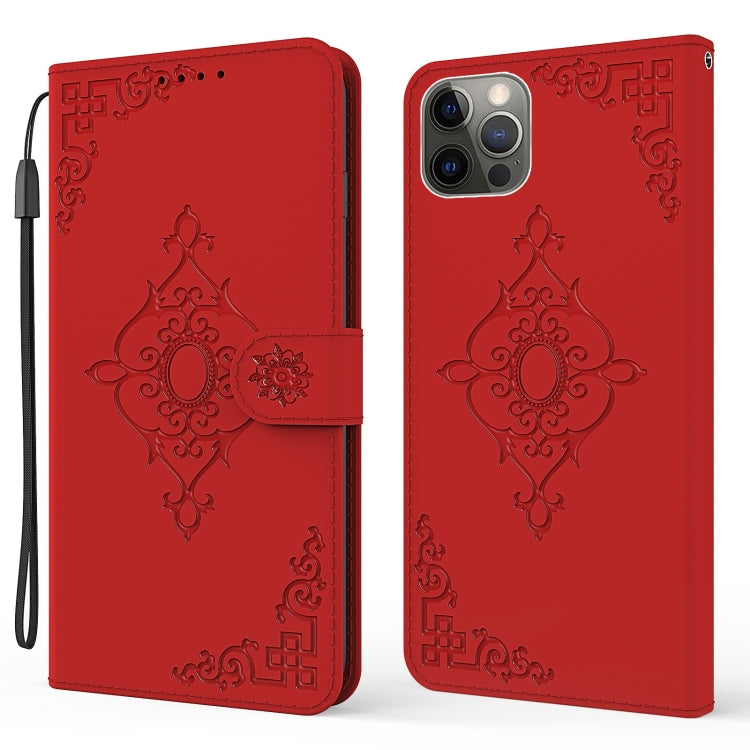 Embossed Fortune Flower Pattern Horizontal Flip Leather Case with Holder & Card Slot & Wallet & Lanyard For iPhone 11 Pro Max