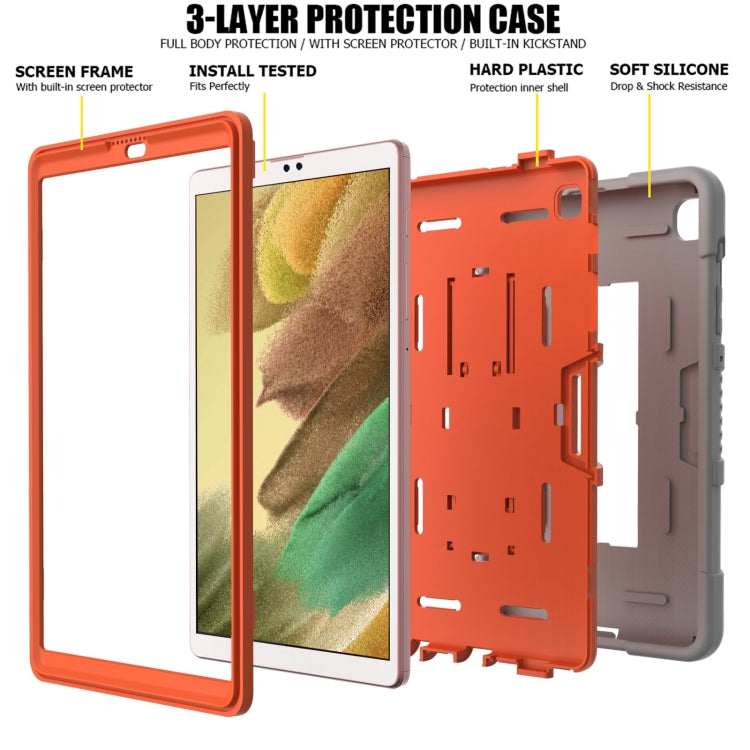 For Samsung Galaxy Tab A7 Lite T220 / T225 Contrast Color Robot Shockproof Silicone + PC Protective Case with Holder