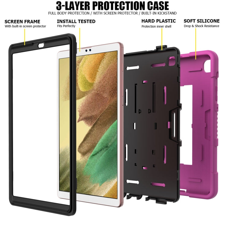 For Samsung Galaxy Tab A7 Lite T220 / T225 Contrast Color Robot Shockproof Silicone + PC Protective Case with Holder