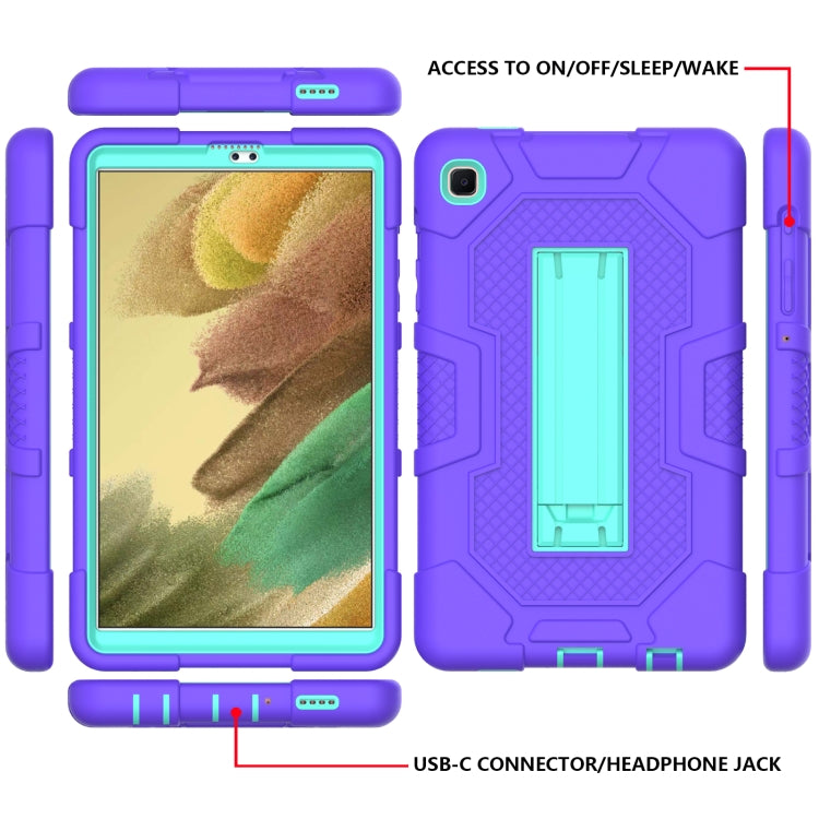 For Samsung Galaxy Tab A7 Lite T220 / T225 Contrast Color Robot Shockproof Silicone + PC Protective Case with Holder