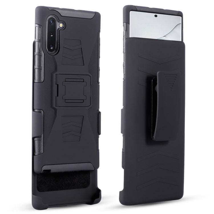 For Galaxy Note10 PC + Silicone Back Clip Sliding Sleeve Protective Case(Black)