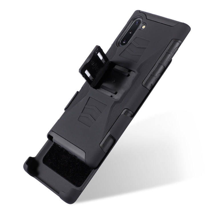 For Galaxy Note10 PC + Silicone Back Clip Sliding Sleeve Protective Case(Black)