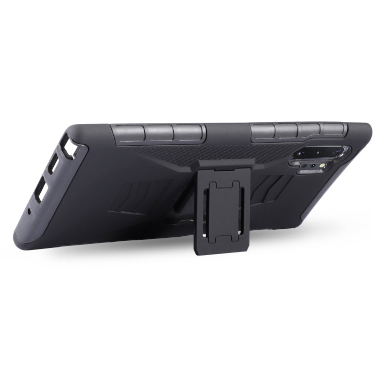 For Galaxy Note10+ PC + Silicone Back Clip Sliding Sleeve Protective Case(Black)