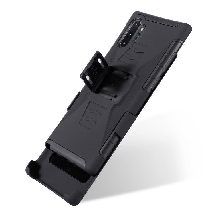 For Galaxy Note10+ PC + Silicone Back Clip Sliding Sleeve Protective Case(Black)