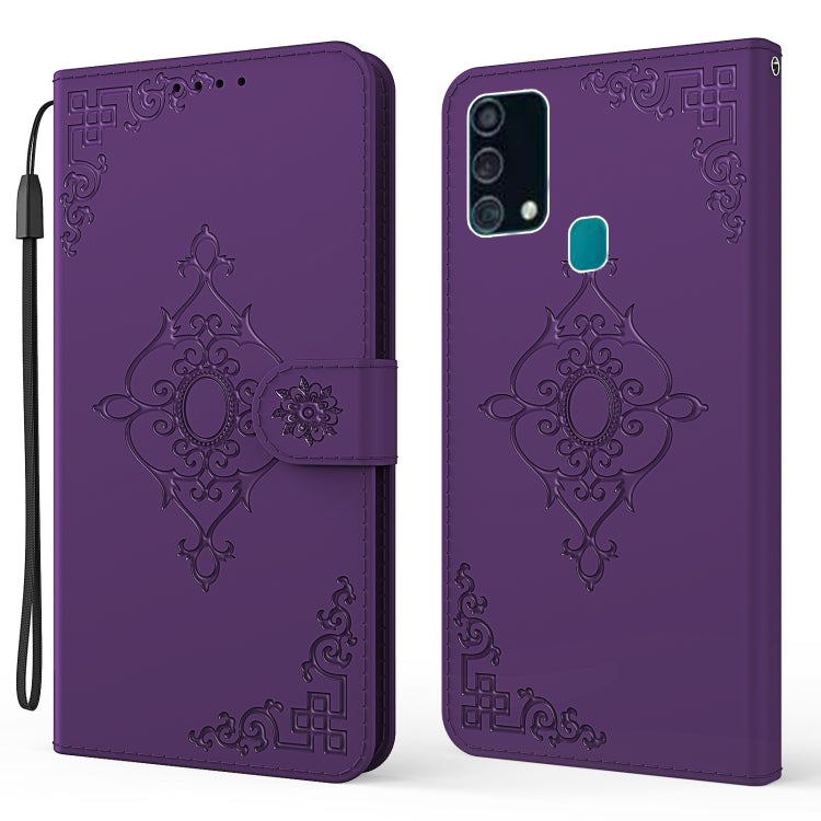 For Samsung Galaxy M31 / F41 Embossed Fortune Flower Pattern Horizontal Flip Leather Case with Holder & Card Slot & Wallet & Lanyard