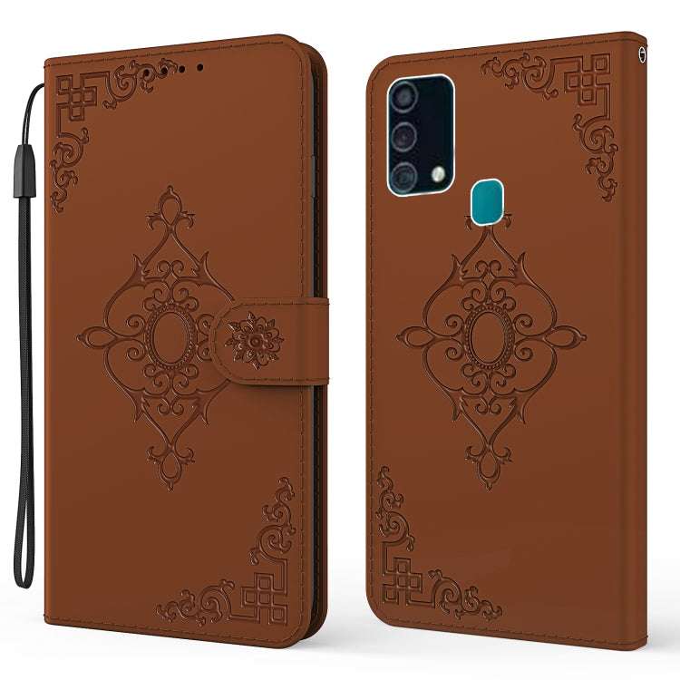 For Samsung Galaxy M31 / F41 Embossed Fortune Flower Pattern Horizontal Flip Leather Case with Holder & Card Slot & Wallet & Lanyard