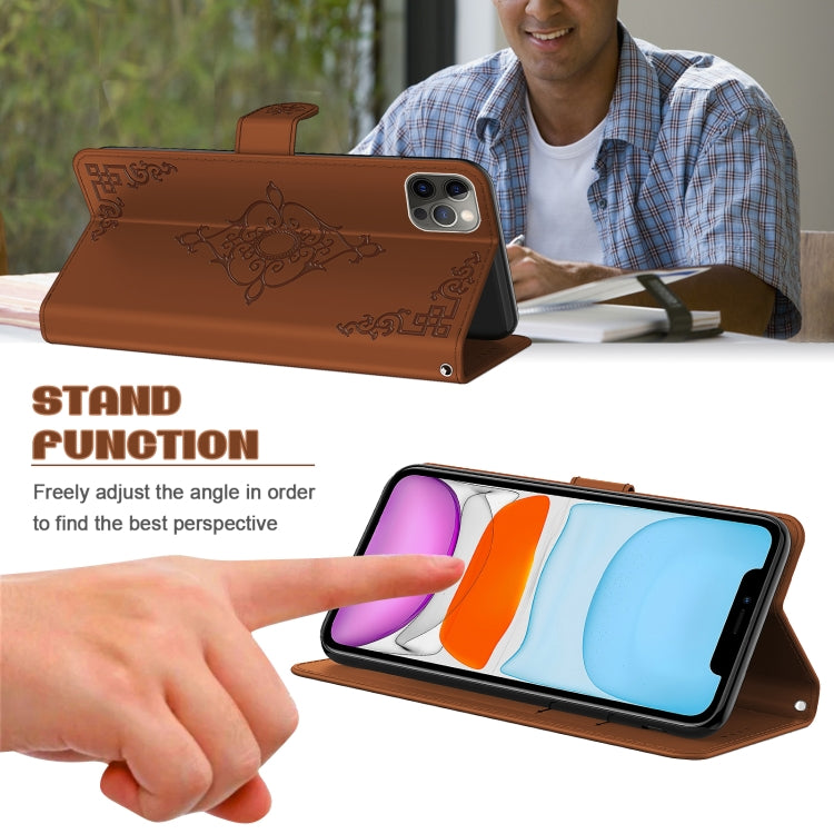 For Samsung Galaxy S21+ 5G Embossed Fortune Flower Pattern Horizontal Flip Leather Case with Holder & Card Slot & Wallet & Lanyard