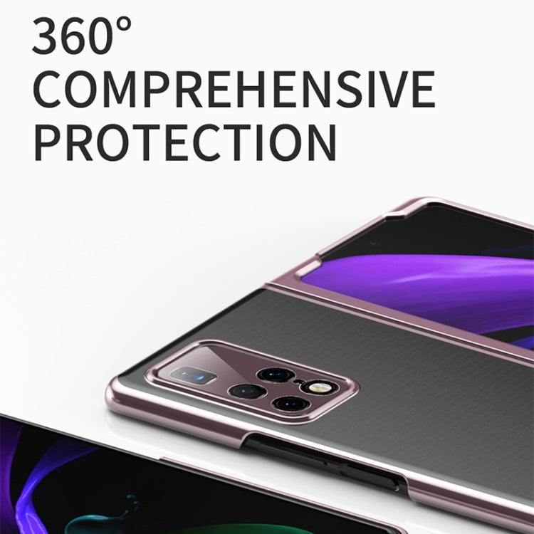 For Huawei Mate X2 Ultra-thin Electroplated Transparent Folding Case