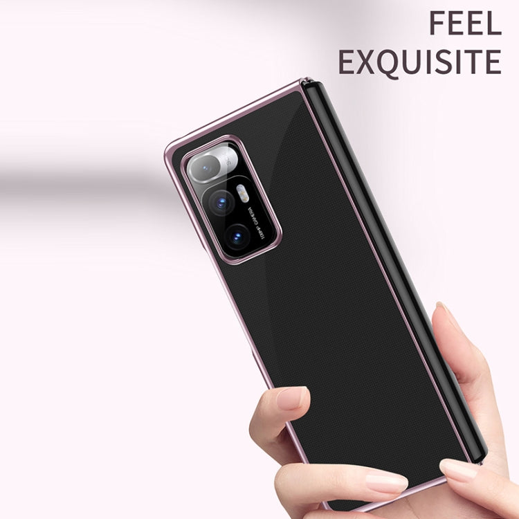 For Xiaomi Mi Mix Fold Ultra-thin Electroplated Transparent Folding Case
