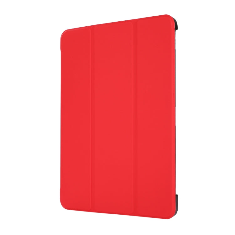 For iPad Pro 11 2022 / 2021 3-folding Skin Texture Horizontal Flip TPU + PU Leather Tablet Case with Holder