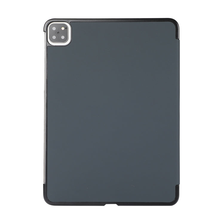 For iPad Pro 11 2022 / 2021 3-folding Skin Texture Horizontal Flip TPU + PU Leather Tablet Case with Holder