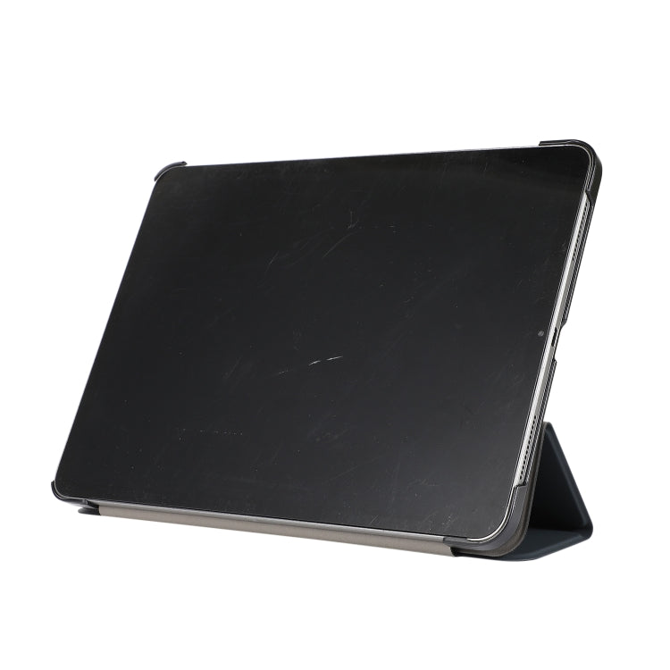 For iPad Pro 11 2022 / 2021 3-folding Skin Texture Horizontal Flip TPU + PU Leather Tablet Case with Holder
