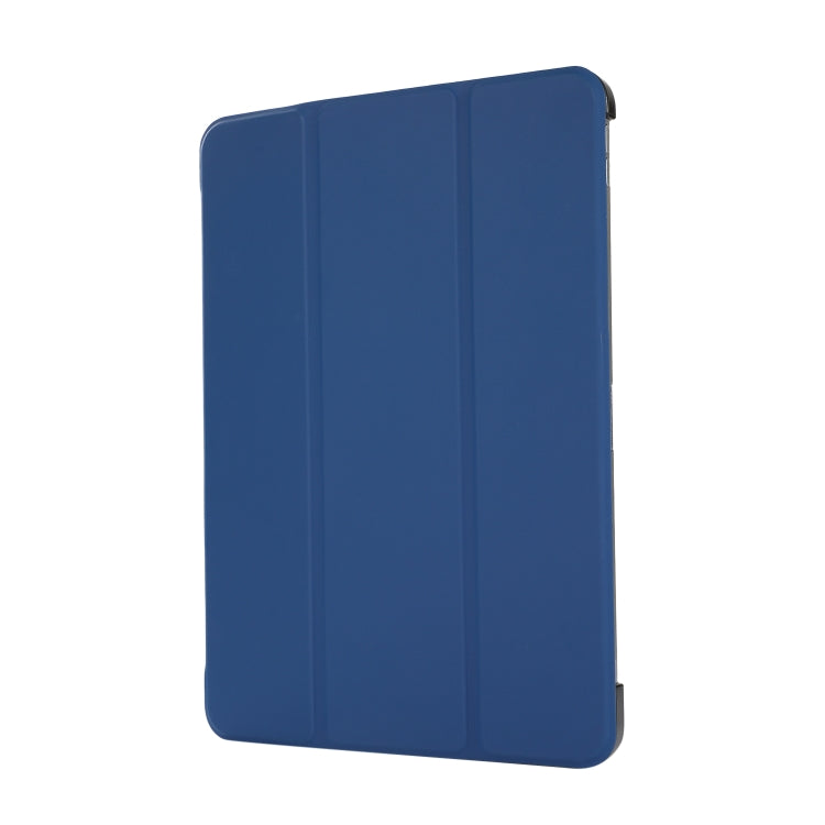 For iPad Pro 11 2022 / 2021 3-folding Skin Texture Horizontal Flip TPU + PU Leather Tablet Case with Holder