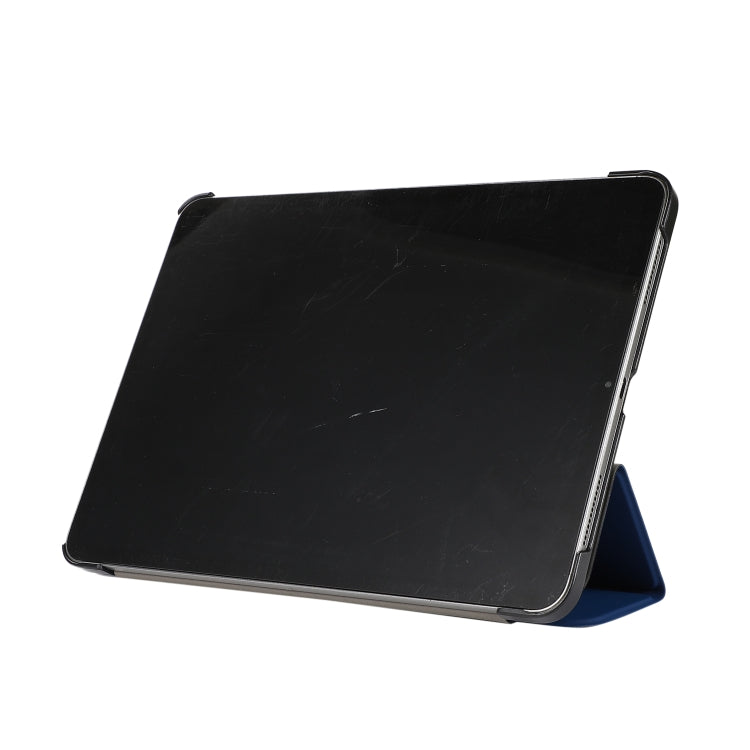 For iPad Pro 11 2022 / 2021 3-folding Skin Texture Horizontal Flip TPU + PU Leather Tablet Case with Holder