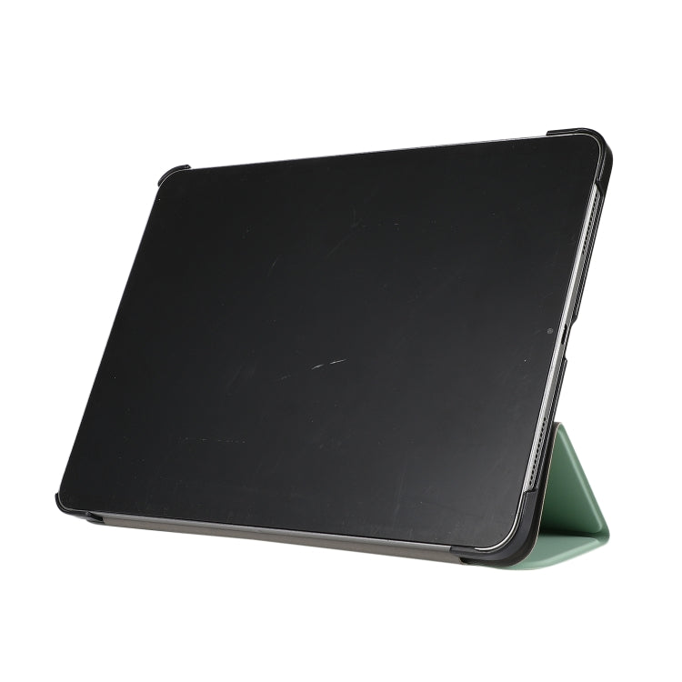 For iPad Pro 11 2022 / 2021 3-folding Skin Texture Horizontal Flip TPU + PU Leather Tablet Case with Holder