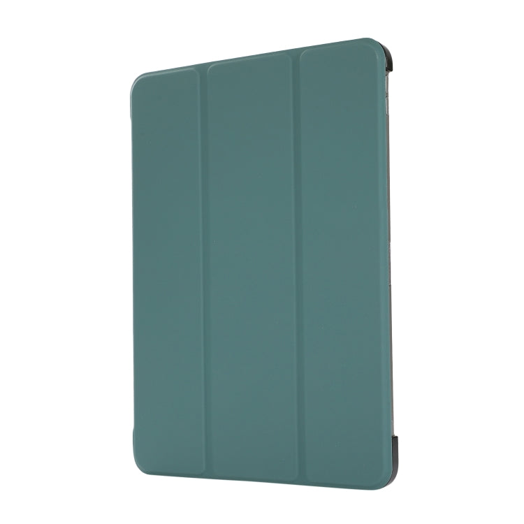 For iPad Pro 11 2022 / 2021 3-folding Skin Texture Horizontal Flip TPU + PU Leather Tablet Case with Holder