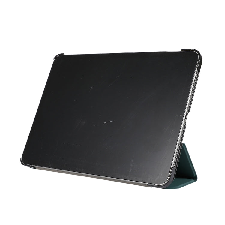 For iPad Pro 11 2022 / 2021 3-folding Skin Texture Horizontal Flip TPU + PU Leather Tablet Case with Holder