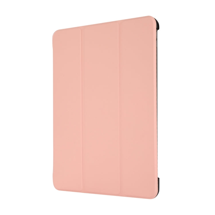 For iPad Pro 11 2022 / 2021 3-folding Skin Texture Horizontal Flip TPU + PU Leather Tablet Case with Holder