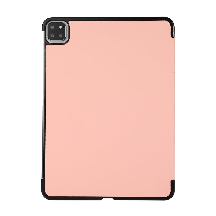 For iPad Pro 11 2022 / 2021 3-folding Skin Texture Horizontal Flip TPU + PU Leather Tablet Case with Holder