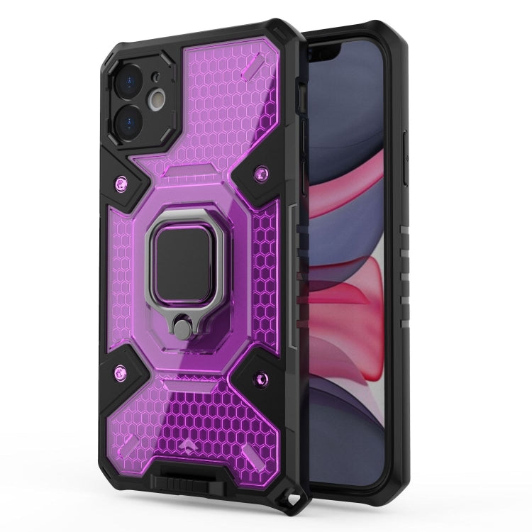 For iPhone 11 Space PC+TPU Ring Holder Protective Case