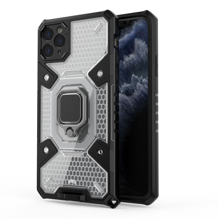 For iPhone 11 Pro Max Space PC+TPU Ring Holder Protective Case