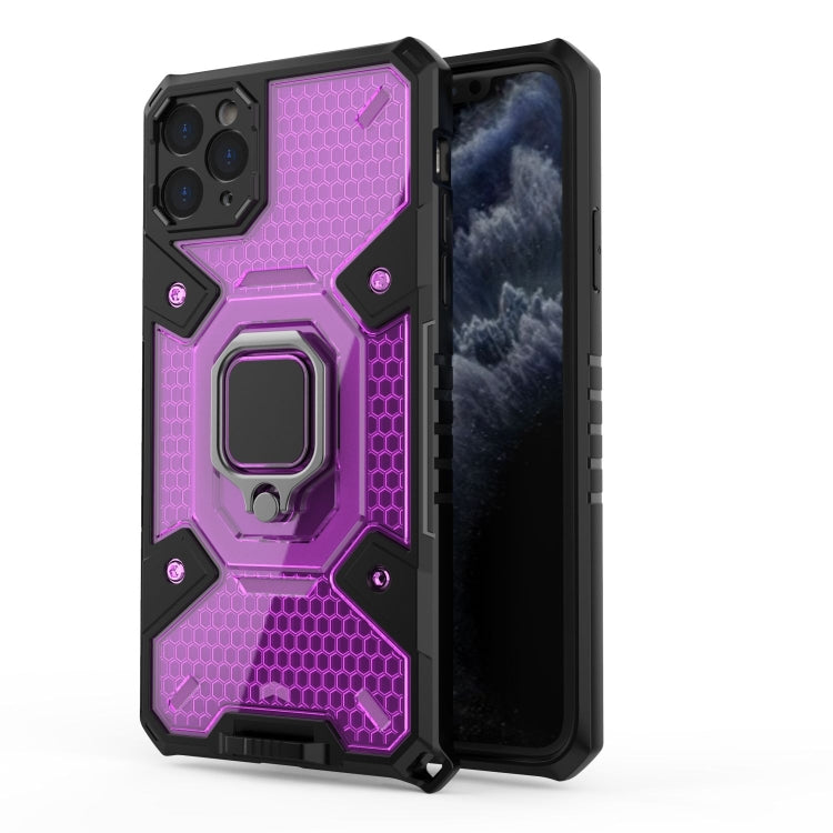 For iPhone 11 Pro Max Space PC+TPU Ring Holder Protective Case