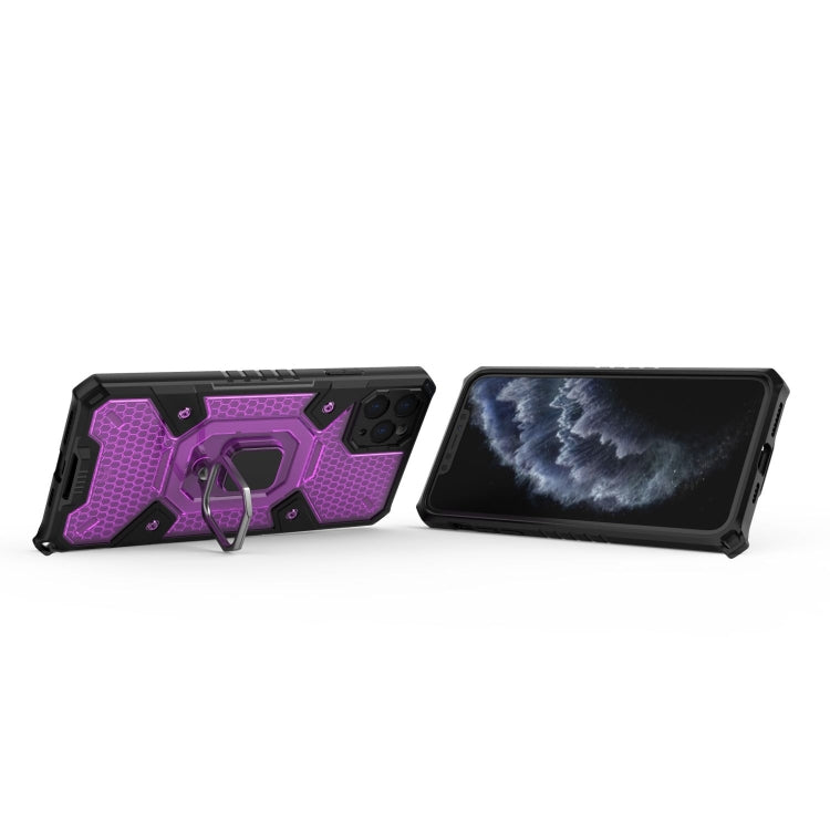 For iPhone 11 Pro Max Space PC+TPU Ring Holder Protective Case