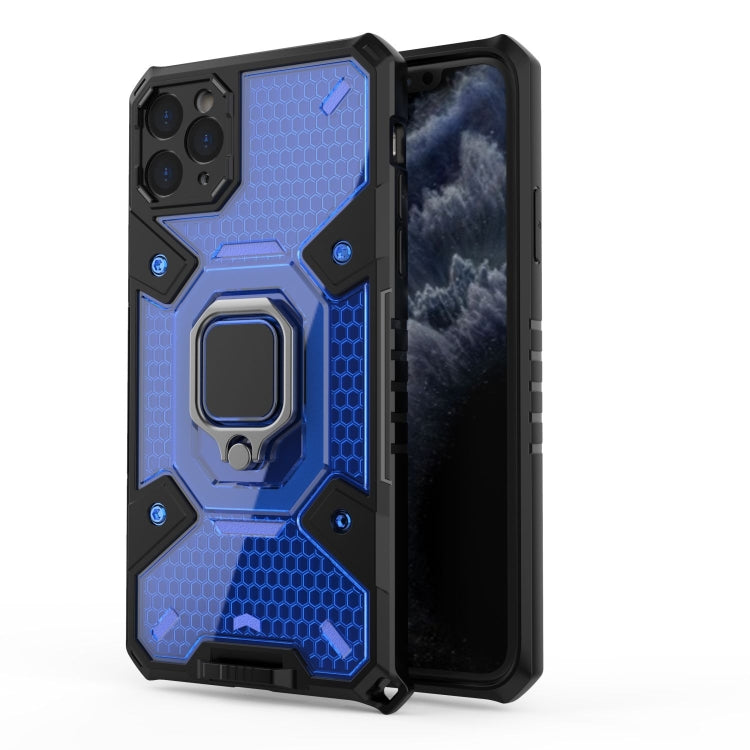 For iPhone 11 Pro Max Space PC+TPU Ring Holder Protective Case