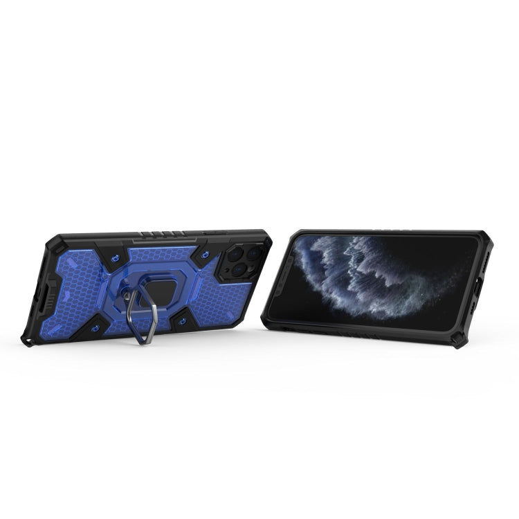 For iPhone 11 Pro Max Space PC+TPU Ring Holder Protective Case