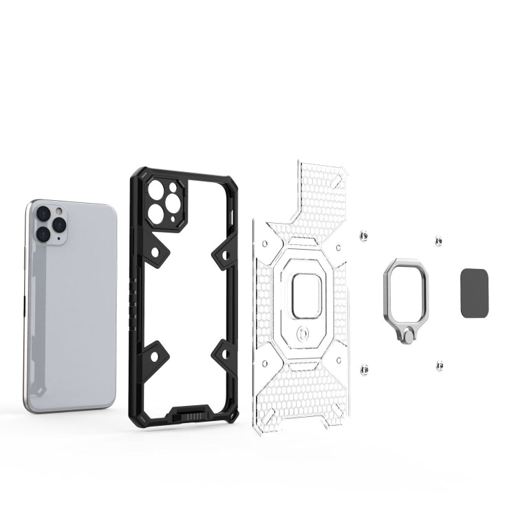 For iPhone 11 Pro Max Space PC+TPU Ring Holder Protective Case