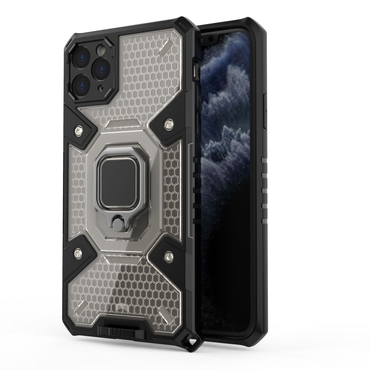 For iPhone 11 Pro Max Space PC+TPU Ring Holder Protective Case