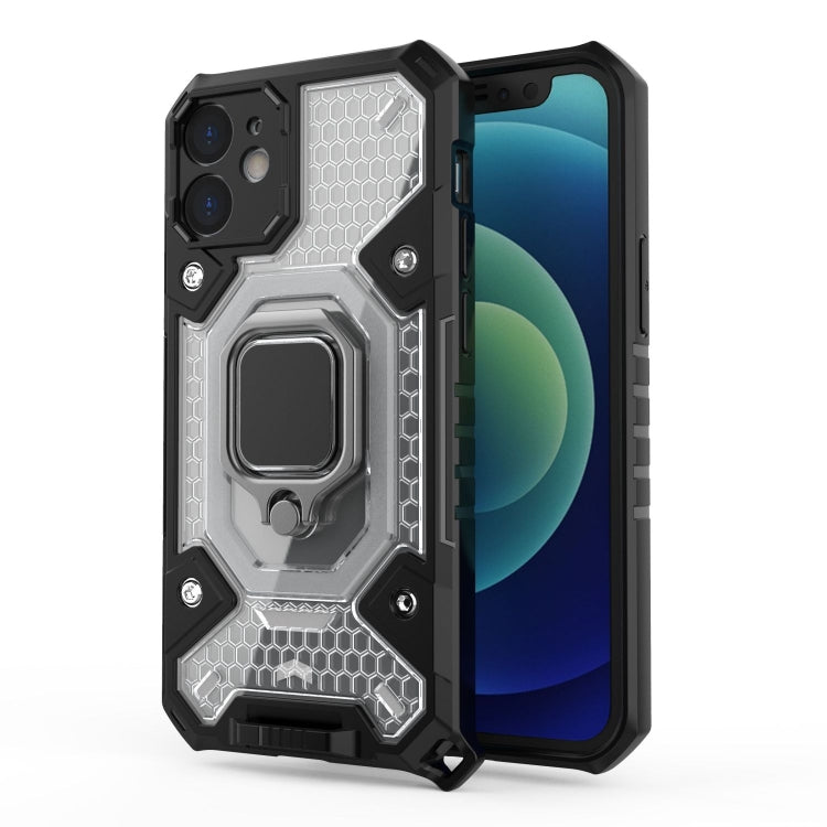 For iPhone 12 mini Space PC+TPU Ring Holder Protective Case
